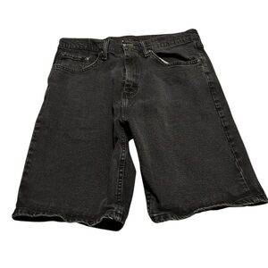 Wrangler Men’s Black Denim Jean Shorts – Size 32, 100% Cotton, USA Made